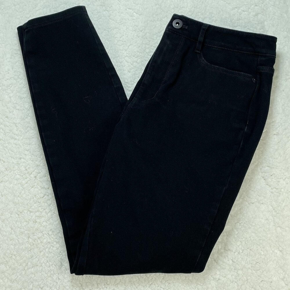 J. Jill Jeans Womens Sz 8T Black Premium Flex High Rise Ankle Length 28x29